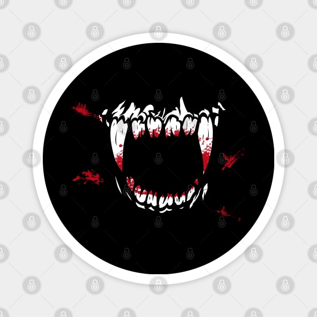 Bloody Vampire Fangs Magnet by Wanderer Bat